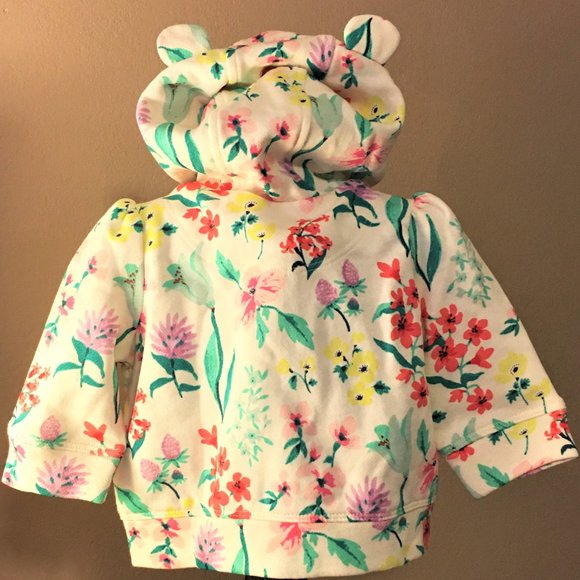 BABY GAP Floral Zip Hoodie   3-6 Months - Picture 11 of 12